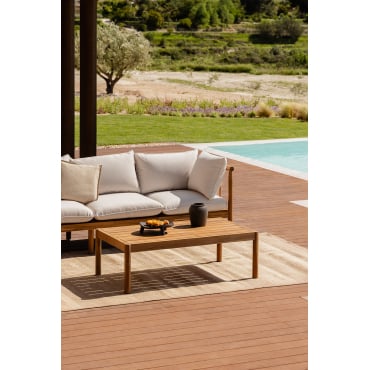 Rechthoekige Tuinsalontafel 120x75 Cm In Melvin Acaciahout Acacia Bruin - Sklum