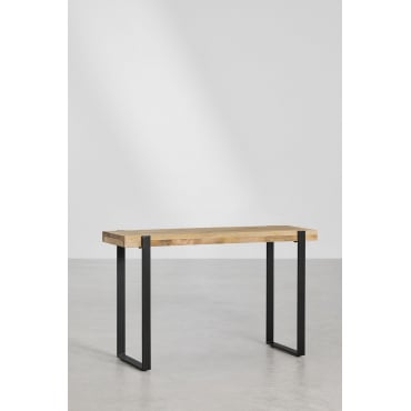 Kiren-stijl Console Van Mangohout En Staal Mangohout - Sklum