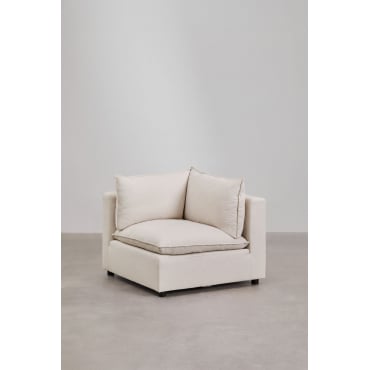 Hoekmodule Voor Daniela Modulaire Bank Stof Crème Beige - Sklum