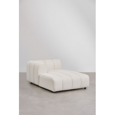 Linker Chaise Longue Module Voor Eliot Modulaire Bank Crèmebeige Boucléstof - Sklum