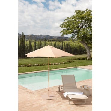 Parasol Ø235 Cm In Jaden-stof Licht Make Up - Sklum