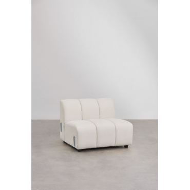 Centrale Module Voor Modulaire Bank In Bouclé Stof Eliot Crèmebeige Boucléstof - Sklum