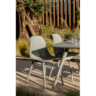 Verpakking Van 4 Scand Polypropyleen Tuinstoelen Groen – Khaki - Sklum