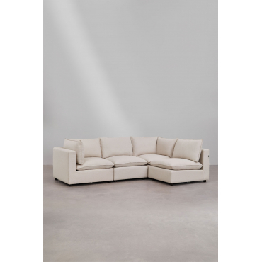 Daniela 4-delige Modulaire Bank Stof Crème Beige - Sklum