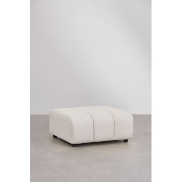 Puff Eliot Crèmebeige Boucléstof - Sklum