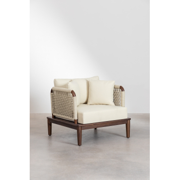 Giulia Acaciahouten Fauteuil Donker Acaciabruin - Sklum