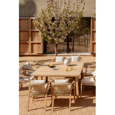 Vierkante Tuintafel 150x150 Cm In Acaciahout Dubai Rustiek Acaciabruin - Sklum