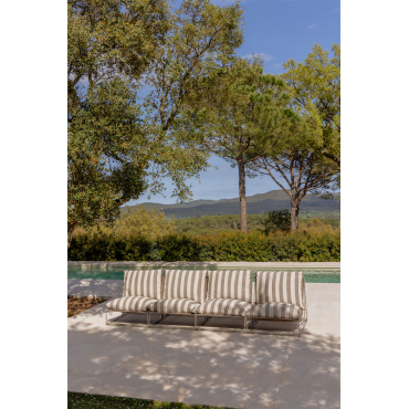 4-delige Modulaire Tuinbank Amaro Tapioca Beige - Bruin - Mokka - Sklum