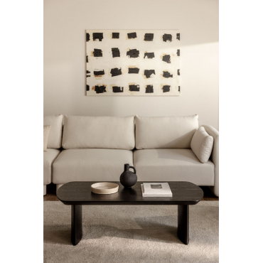 Rechthoekige Salontafel 120x60 Cm In Mdf Tuareg Gewoon Zwart - Sklum