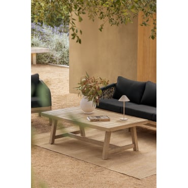 Rechthoekige Tuintafel 130x75 Cm Van Acaciahout Dubai Rustiek Acaciabruin - Sklum