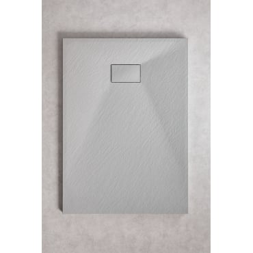 Rechthoekige Antislip En Extra Platte Smc-hars Douchebak Soho Grijs – Koel & 120 X 90 Cm - Sklum