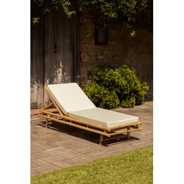 Gossy Bamboe Ligstoel Bamboe & Tapioca Beige - Sklum