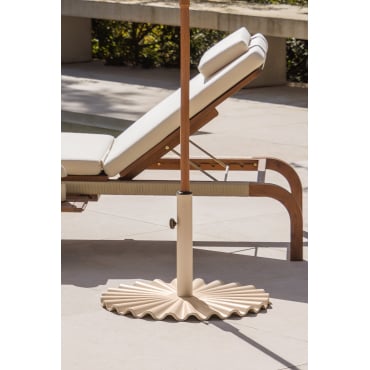 Ronde Stalen Parasolvoet Carolys Tapioca Beige - Sklum