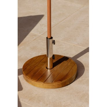 Ronde Parasolvoet Ø50 Cm In Canco Hout Natuurlijk - Sklum