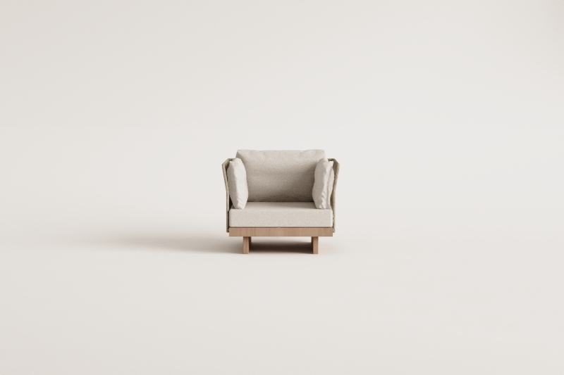 Dailin Acacia Houten en Gevlochten Touw Fauteuil