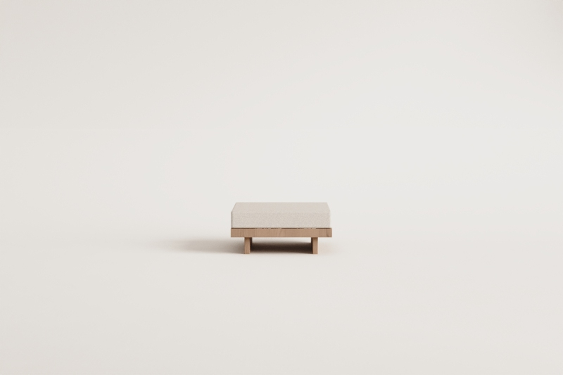Dailin Acacia Houten Ottomaanse 