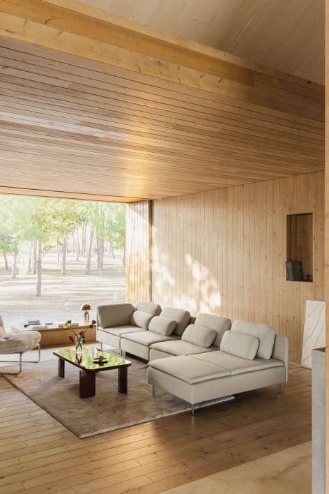 Modulaire bank met chaise longue rechts, 4-delig met hoekmodule Oriol