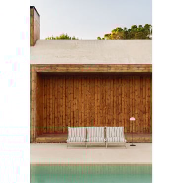 Amaro 3-delige Modulaire Tuinbank Tapioca Beige - Marine Blauw - Sklum