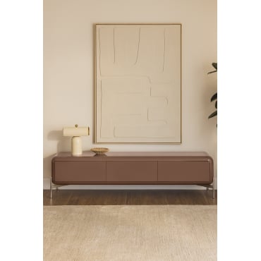 Tv-meubel 180x40 Cm In Mdf Alazne Kameelbruin - Sklum