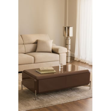 Rechthoekige Salontafel 120x60 Cm In Mdf Alazne Kameelbruin - Sklum