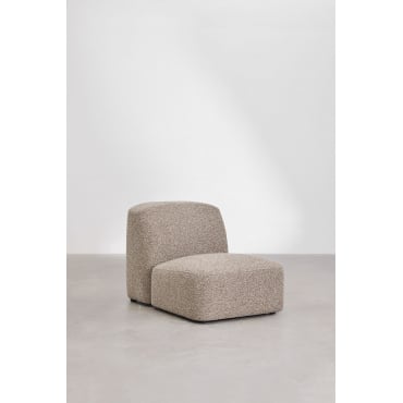 Centrale Module Voor Bastian Modulaire Bank Moka Bruine Bouclé Stof - Sklum