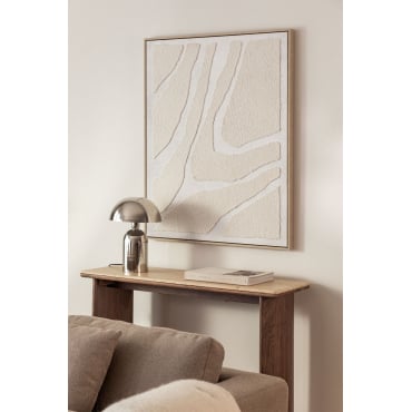 Decoratief Schilderij 80x100 Cm Met Gavina Textieltextuur Licht Zandbruin - Sklum