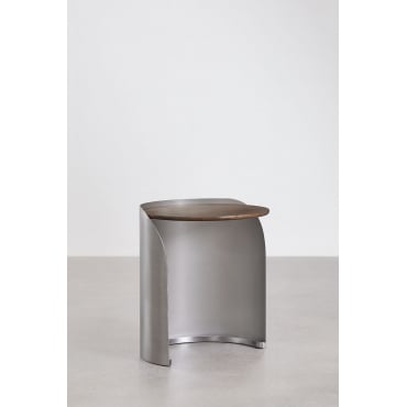 Xireisa Ronde Bijzettafel In Mangohout En Roestvrij Staal Ø45 Cm - ↑55 Cm - Sklum