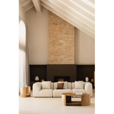 Cardea Gestoffeerde 3-delige Modulaire Bank Crèmebeige Boucléstof - Sklum
