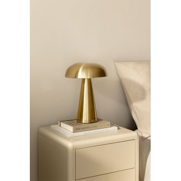 Galina Ijzeren Tafellamp ↑35 Cm Goud - Sklum