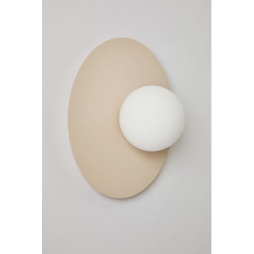 Anine Wandlamp Van Ijzer En Glas Tapioca Beige & Ø30 Cm - Sklum