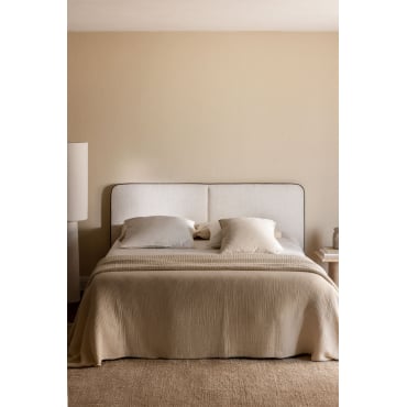 Hoofdeinde In Bouclé Van 180 Cm Romeo Bouclé Wit & 150 Cm - Sklum