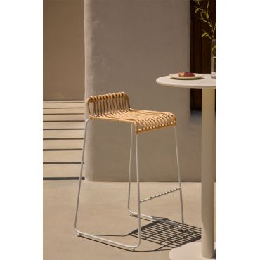 Aroa Hoge Tuinkruk Van Synthetisch Rotan (77,5 Cm) ↑75 Cm & Wit - Sklum