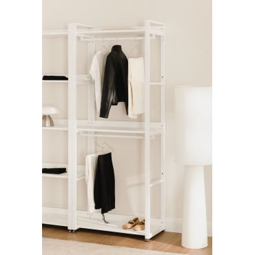 Open Kast Van Staal En Hout Ariaster Wit - Sklum