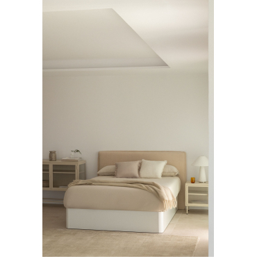 Uferyn Houten Opklapbare Slaapbank Wit Hout & 135 X 190 Cm - Sklum