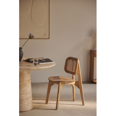 Pakket Van 4 Defne Houten Eetkamerstoelen Natuurlijk Hout - Sklum