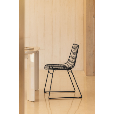 Renee Stalen Eetkamerstoel Zwart & Geen Kussen - Sklum