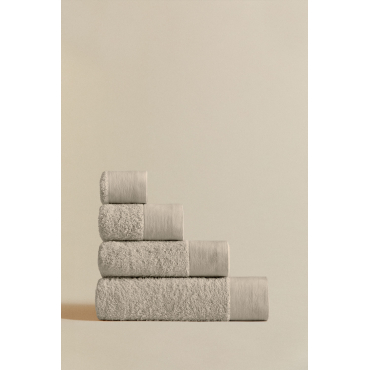 Set Van 4 Handdoeken In Katoen En Linnen Markel Tapioca Beige - Sklum