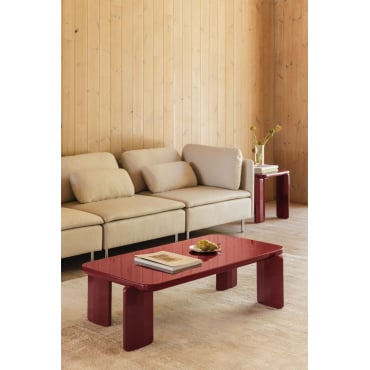 Rechthoekige Salontafel 120x60 Cm In Geneva Mdf Wijn Rood - Sklum