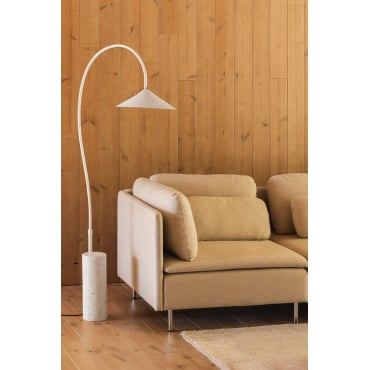 Grivon Ijzeren Vloerlamp Tapioca Beige - Sklum