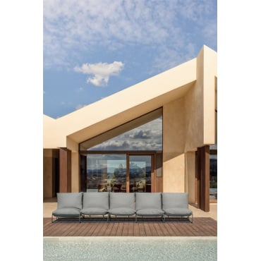 Amaro 5-delige Modulaire Tuinbank Grijs - Sklum