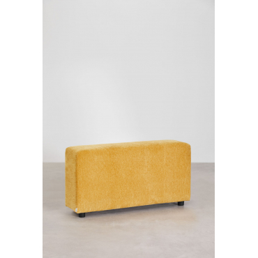 Rechter Armleuning Laag (↑55 Cm) Voor Modulaire Bank Bruna Stof Chenille Mosterd - Sklum
