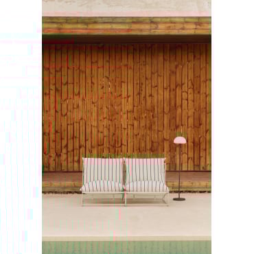 Amaro 2-delige Modulaire Tuinbank Tapioca Beige - Marine Blauw - Sklum