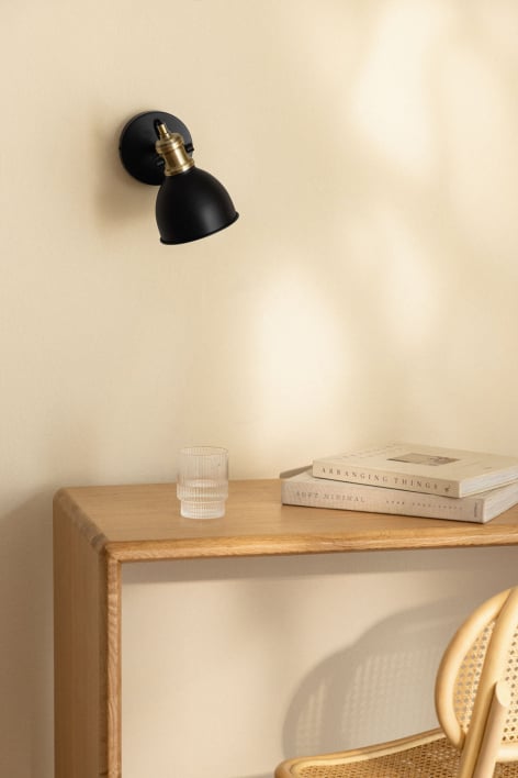 Draaibare metalen wandlamp Louise