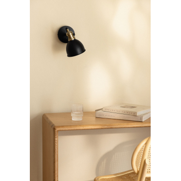 Metalen Wandlamp Louise Zwart - Sklum