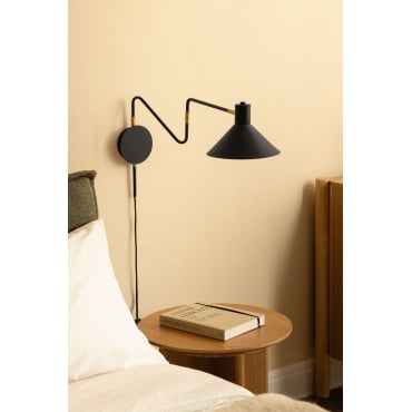 Draaibare Wandlamp Van Ijzer Lizz Zwart - Sklum