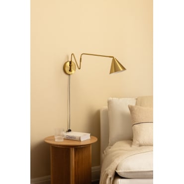 Fleka Metalen Wandlamp Goud - Sklum