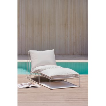 Amaro Tuinset Met Omvormbare Fauteuil En Poef Gardenia Wit - Sklum