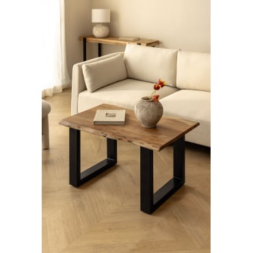 Rechthoekige Salontafel Van Acaciahout (90x60 Cm) Sami Acacia Bruin - Sklum