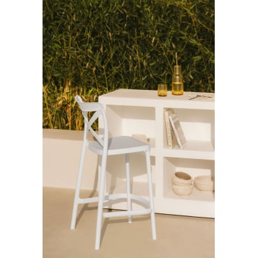 Jardín Otax Stapelbare Hoge Kruk Wit & ↑65 Cm - Sklum