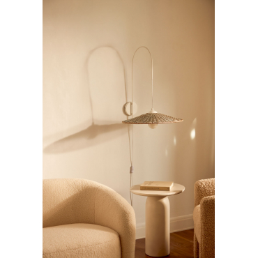 Sopant Wandlamp In Ijzer En Synthetisch Rotan Wit & ↑65 Cm - Sklum